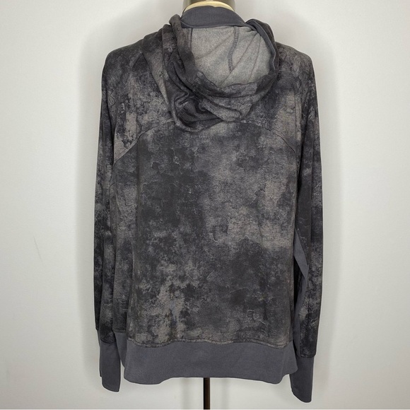 Danskin Grey Marble Zip Up Hooded Sweatshirt - Picture 2 of 11